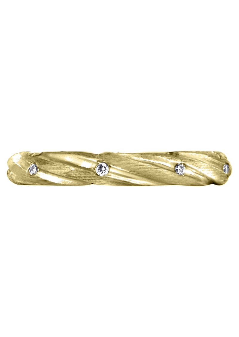 Yellow Gold Diamond Mens Wedding Band | 0.27 Carats (Milan)