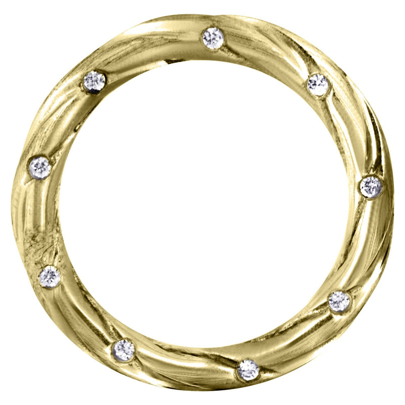 Yellow Gold Diamond Mens Wedding Band | 0.27 Carats (Milan)