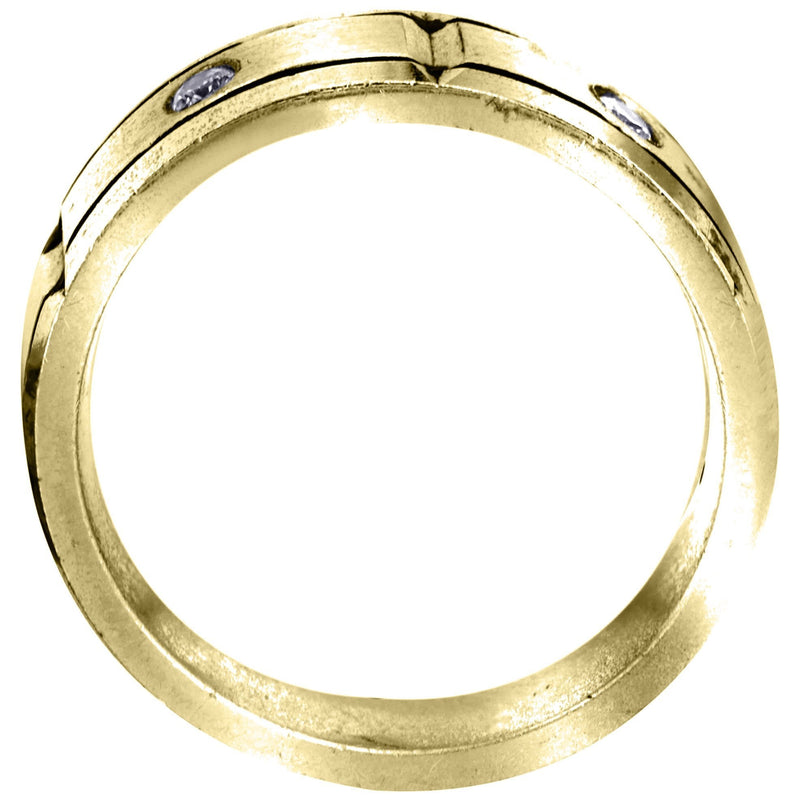 Yellow Gold Diamond Mens Wedding Band | 0.25 Carats (Zachariah)