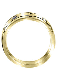 Yellow Gold Diamond Mens Wedding Band | 0.25 Carats (Zachariah)