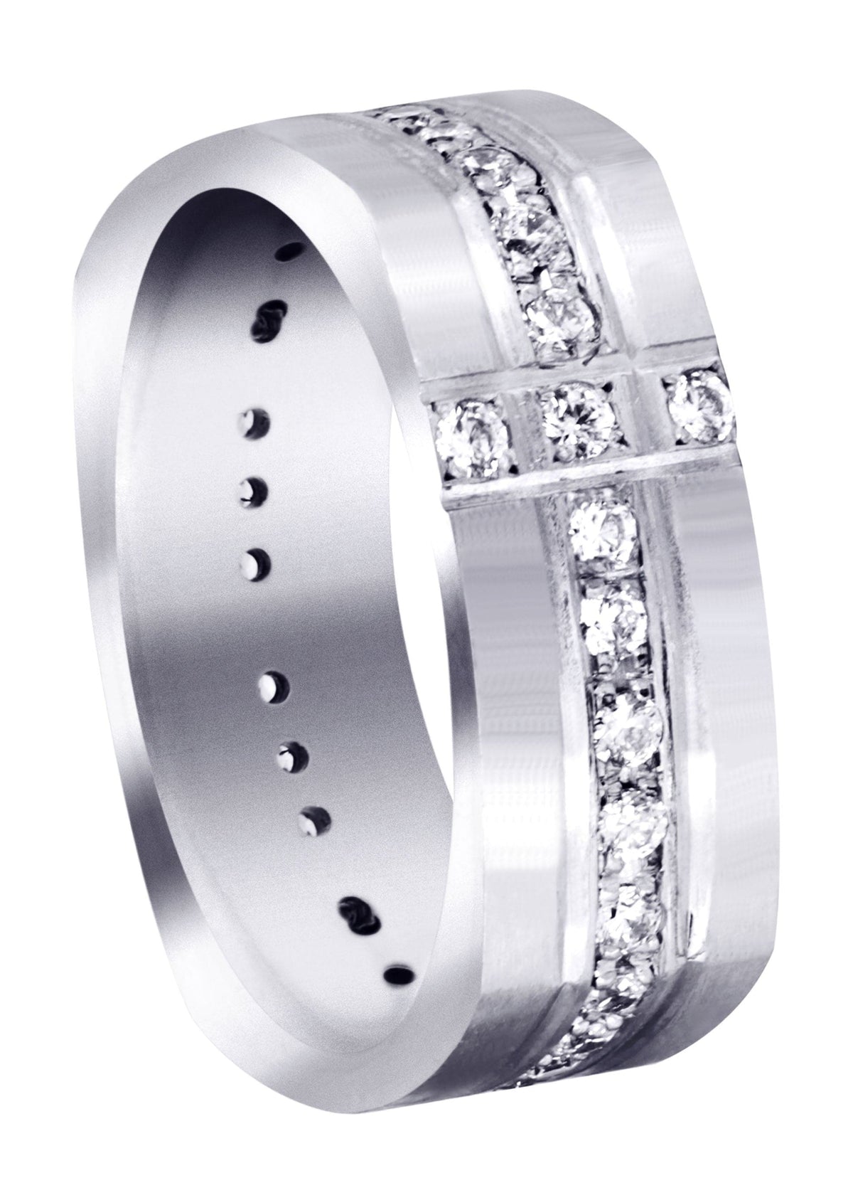 Diamond Mens Wedding Band | 0.51 Carats | Satin Finish (Tate)