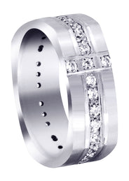 Diamond Mens Wedding Band | 0.51 Carats | Satin Finish (Tate)