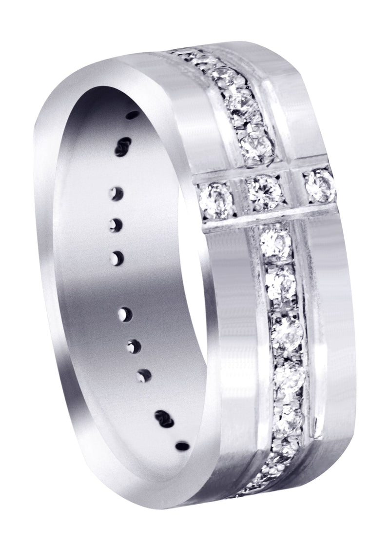 Diamond Mens Wedding Band | 0.51 Carats | Satin Finish (Tate)