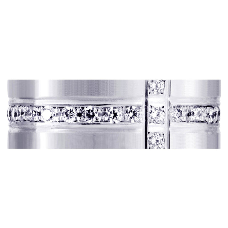 Diamond Mens Wedding Band | 0.51 Carats | Satin Finish (Tate)