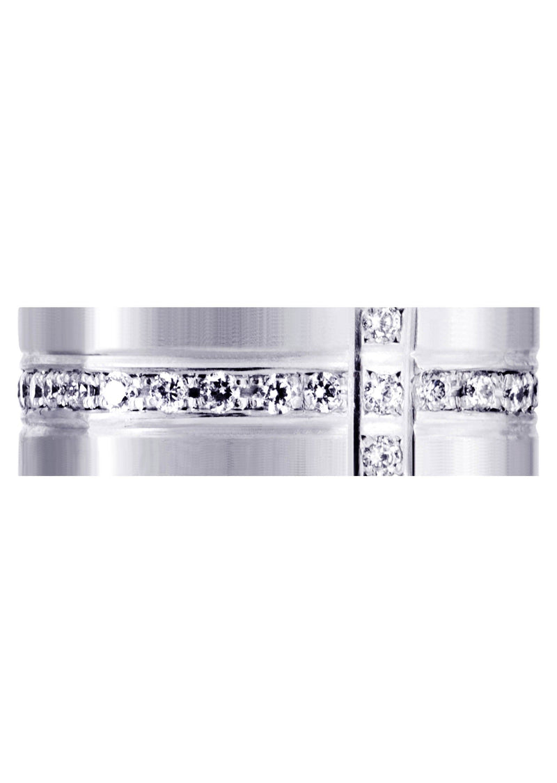 Diamond Mens Wedding Band | 0.51 Carats | Satin Finish (Tate)