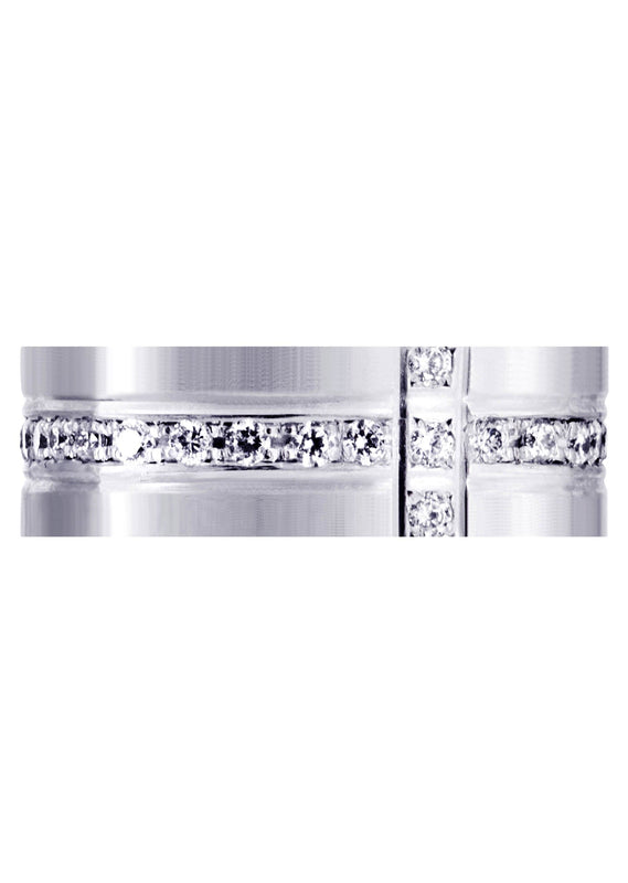 Diamond Mens Wedding Band | 0.51 Carats | Satin Finish (Tate)