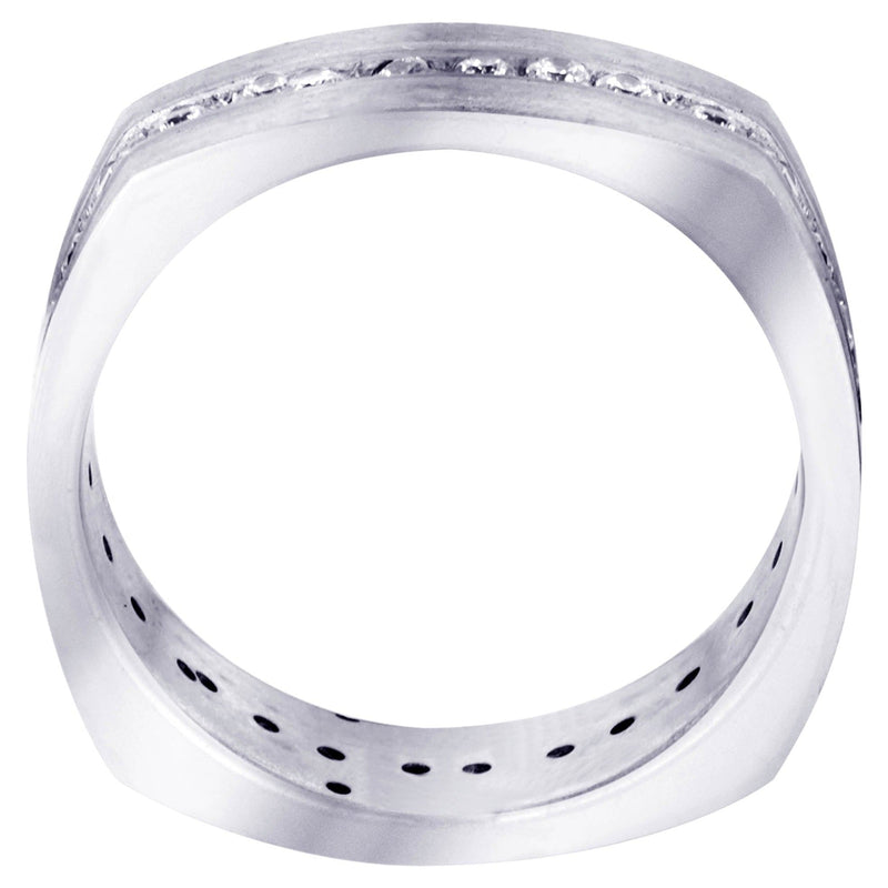 Diamond Mens Wedding Band | 0.51 Carats | Satin Finish (Tate)
