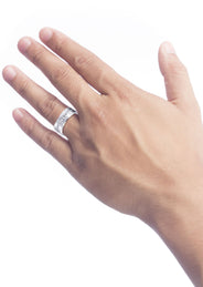 Diamond Mens Wedding Band | 0.51 Carats | Satin Finish (Tate)