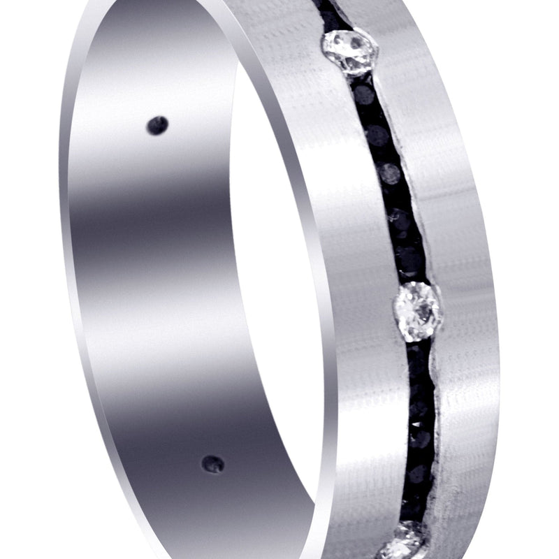 Diamond Mens Wedding Band | 0.24 Carats | Satin Finish (Malcolm)