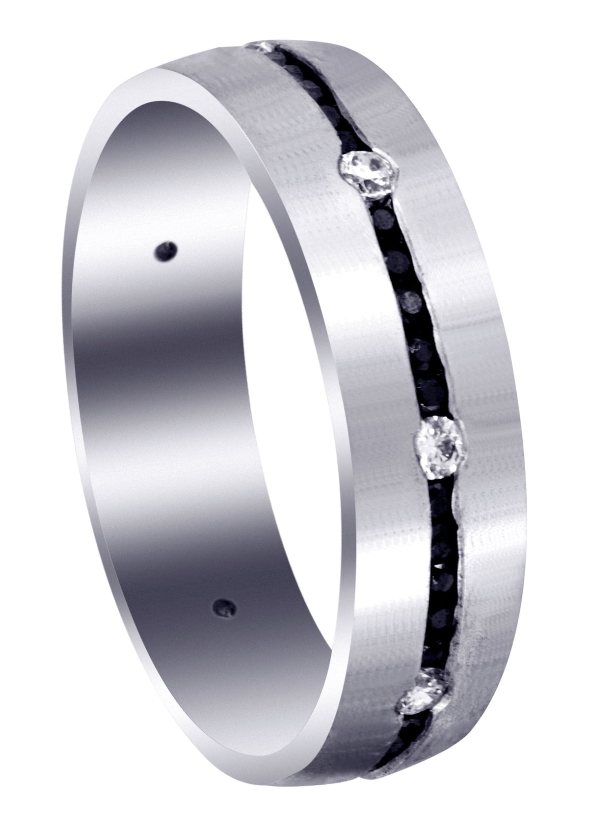 Diamond Mens Wedding Band | 0.24 Carats | Satin Finish (Malcolm)