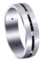 Diamond Mens Wedding Band | 0.24 Carats | Satin Finish (Malcolm)