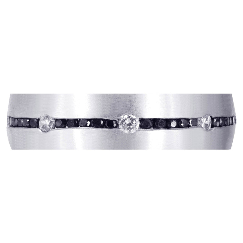 Diamond Mens Wedding Band | 0.24 Carats | Satin Finish (Malcolm)
