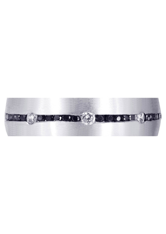 Diamond Mens Wedding Band | 0.24 Carats | Satin Finish (Malcolm)
