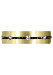 Yellow Gold Diamond Mens Wedding Band | 0.24 Carats | Satin Finish (Malcolm)