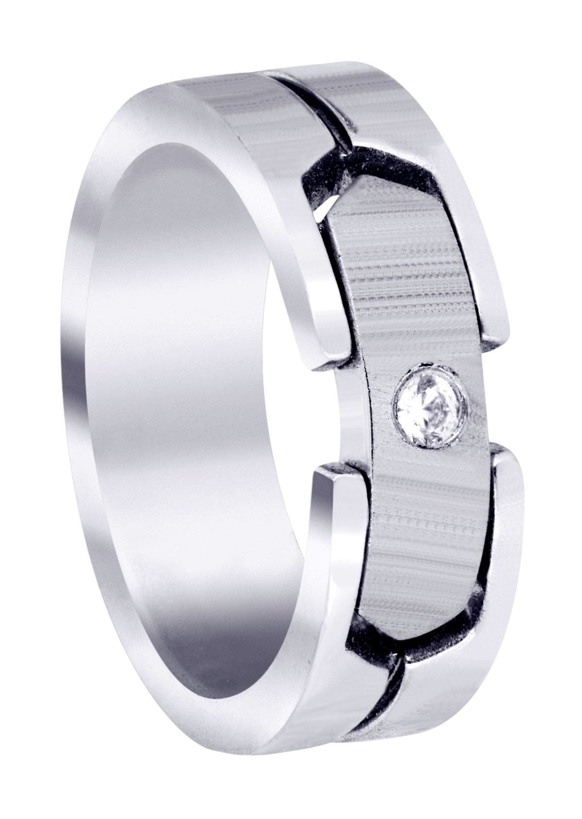 Diamond Mens Wedding Band | 0.07 Carats | Satin Finish (Porter)