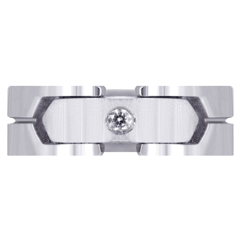 Diamond Mens Wedding Band | 0.07 Carats | Satin Finish (Porter)