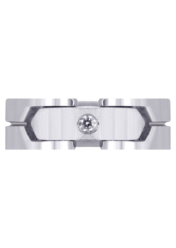 Diamond Mens Wedding Band | 0.07 Carats | Satin Finish (Porter)