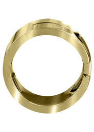 Yellow Gold Diamond Mens Wedding Band | 0.07 Carats | Satin Finish (Porter)