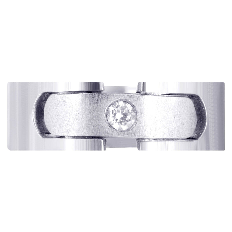 Diamond Mens Wedding Band | 0.07 Carats | Satin Finish (Rory)