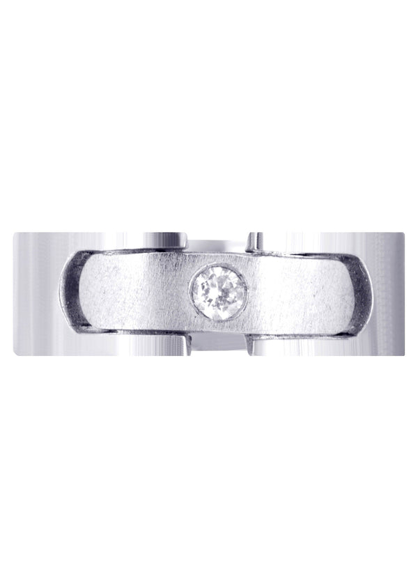 Diamond Mens Wedding Band | 0.07 Carats | Satin Finish (Rory)