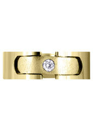 Yellow Gold Diamond Mens Wedding Band | 0.07 Carats | Satin Finish (Rory)