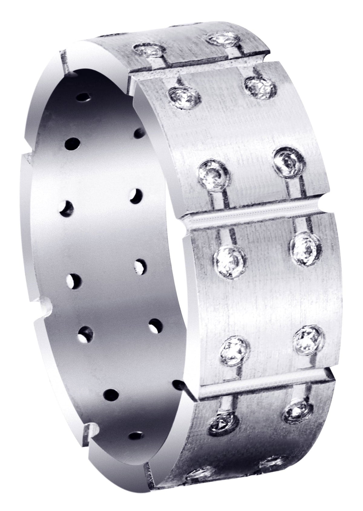 Diamond Mens Wedding Band | 0.48 Carats | Satin Finish (Ace)