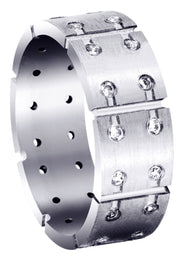 Diamond Mens Wedding Band | 0.48 Carats | Satin Finish (Ace)