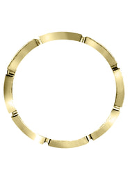 Yellow Gold Diamond Mens Wedding Band | 0.48 Carats | Satin Finish (Ace)