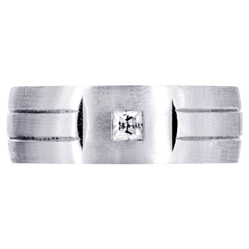 Diamond Mens Engagement Ring | 0.17 Carats | Satin Finish (Gerardo)