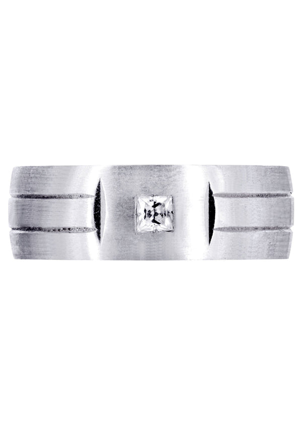 Diamond Mens Engagement Ring | 0.17 Carats | Satin Finish (Gerardo)