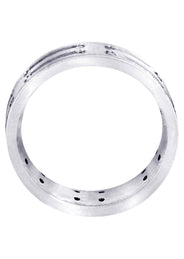 Diamond Mens Engagement Ring | 0.36 Carats | Cross Satin Finish (Kolton)