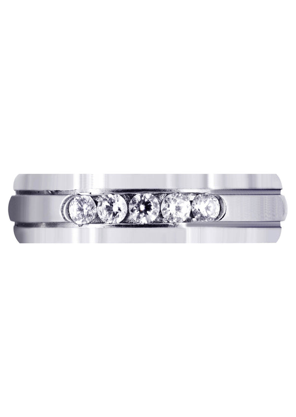 Diamond Mens Wedding Band | 0.35 Carats | Satin Finish (Gunnar)