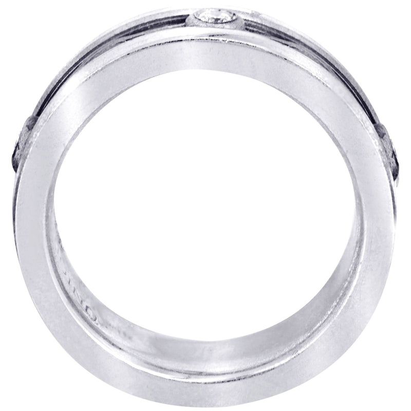 Diamond Mens Wedding Band | 0.15 Carats | Sand Blast Finish (Leonel)