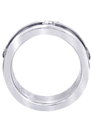 Diamond Mens Wedding Band | 0.15 Carats | Sand Blast Finish (Leonel)