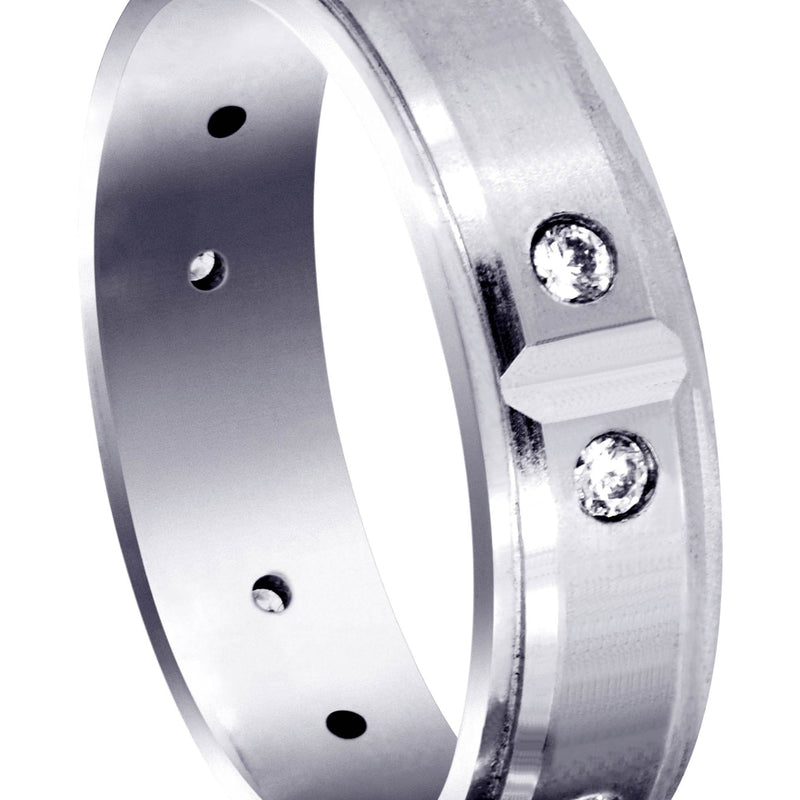 Diamond Mens Wedding Band | 0.3 Carats | Satin Finish (Legend)