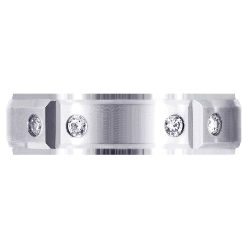 Diamond Mens Wedding Band | 0.3 Carats | Satin Finish (Legend)