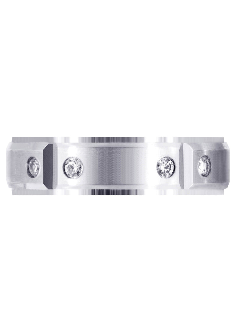 Diamond Mens Wedding Band | 0.3 Carats | Satin Finish (Legend)