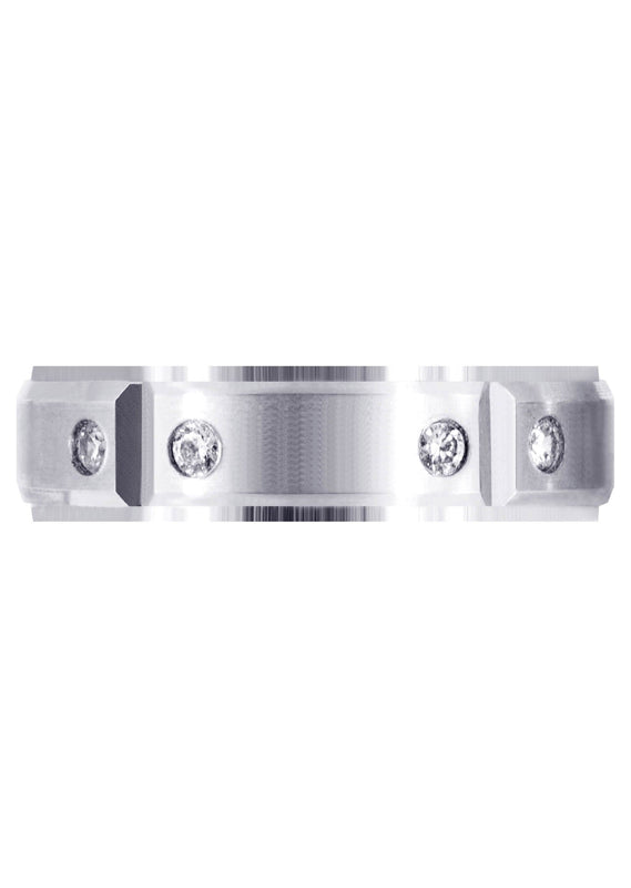 Diamond Mens Wedding Band | 0.3 Carats | Satin Finish (Legend)