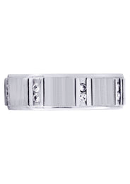Diamond Mens Wedding Band | 0.32 Carats | Cross Satin Finish (Corey)