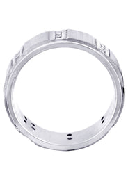 Diamond Mens Wedding Band | 0.32 Carats | Cross Satin Finish (Corey)