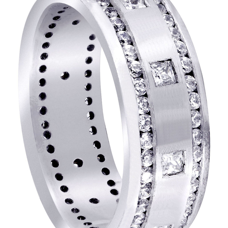 Diamond Mens Wedding Band | 1.04 Carats | Satin Finish (Armando)