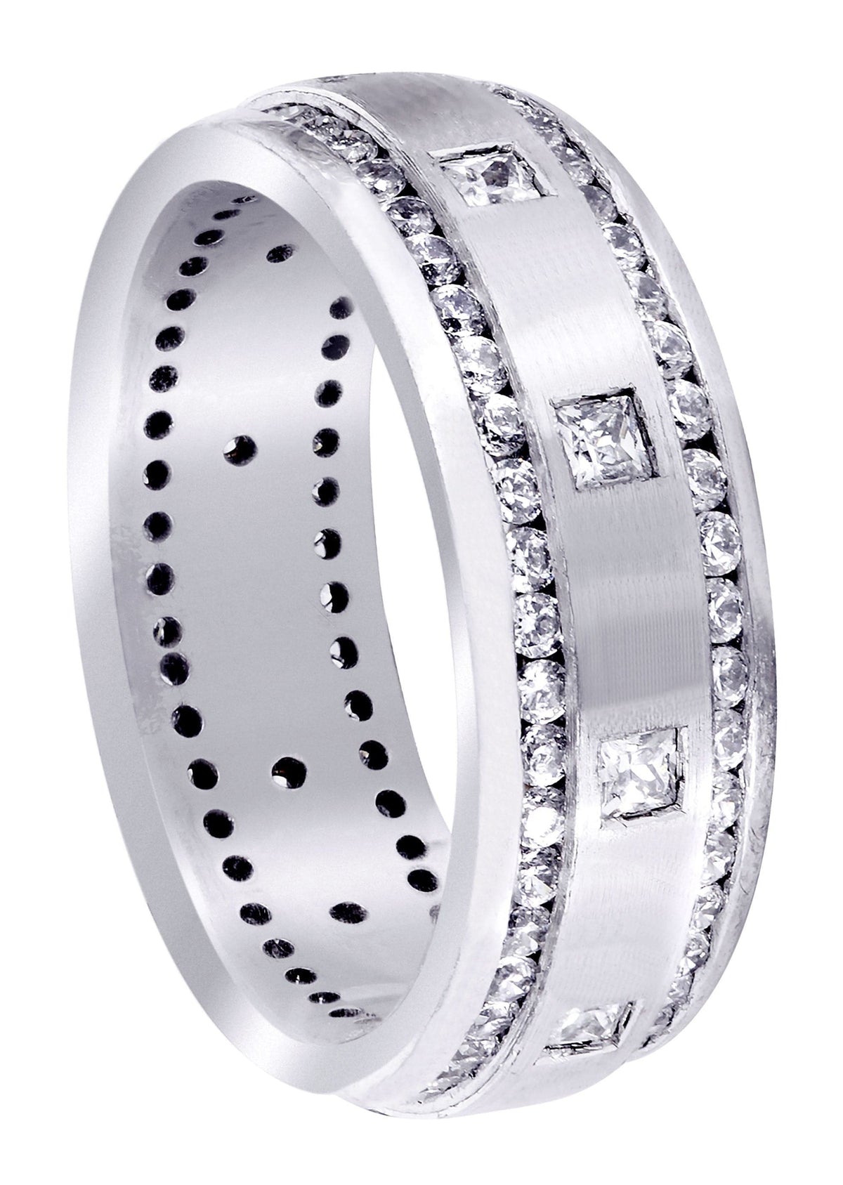 Diamond Mens Wedding Band | 1.04 Carats | Satin Finish (Armando)