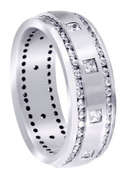 Diamond Mens Wedding Band | 1.04 Carats | Satin Finish (Armando)
