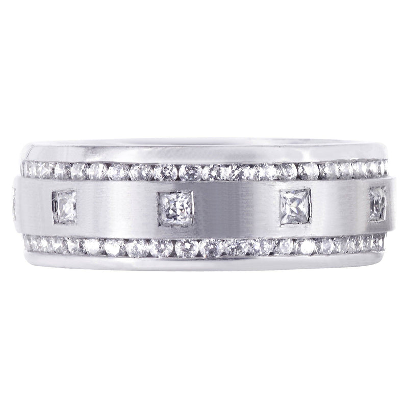 Diamond Mens Wedding Band | 1.04 Carats | Satin Finish (Armando)