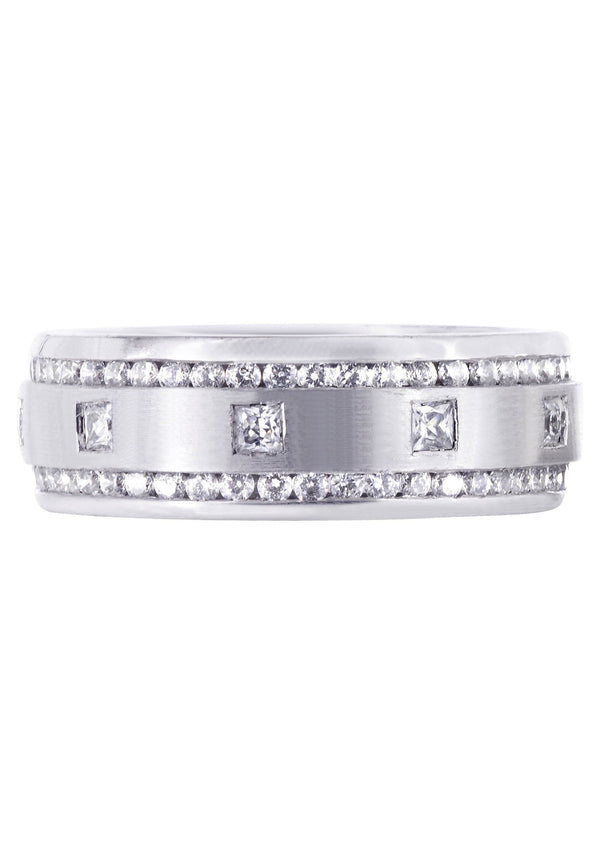 Diamond Mens Wedding Band | 1.04 Carats | Satin Finish (Armando)