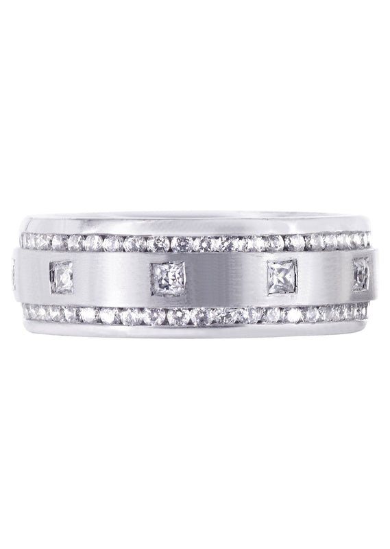 Diamond Mens Wedding Band | 1.04 Carats | Satin Finish (Armando)