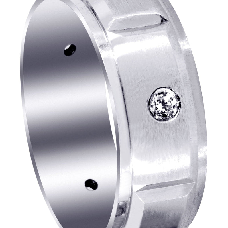Diamond Mens Wedding Band | 0.3 Carats | Satin Finish (Braylen)