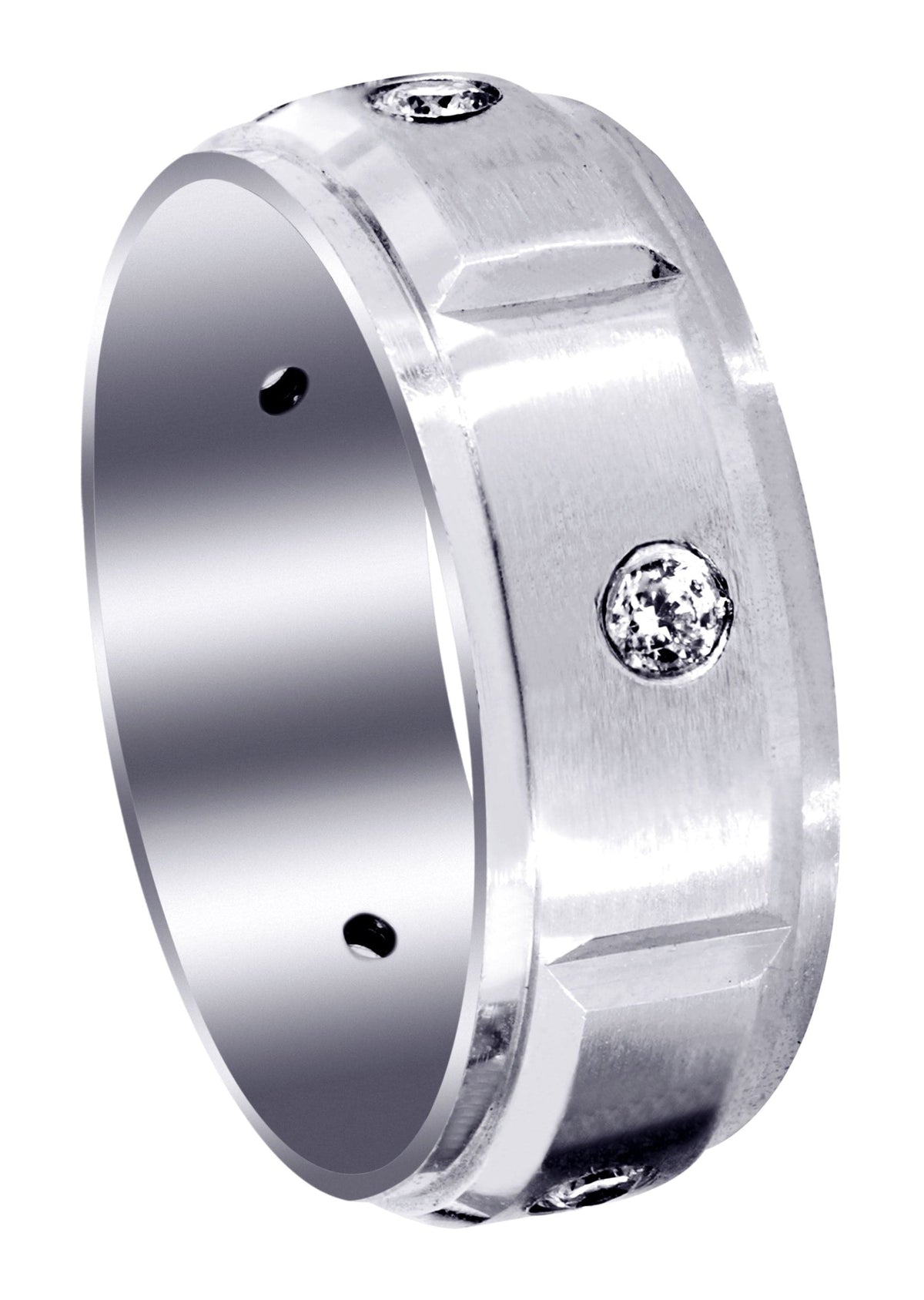 Diamond Mens Wedding Band | 0.3 Carats | Satin Finish (Braylen)