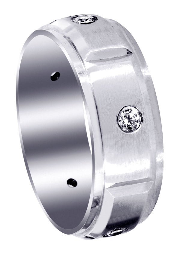 Diamond Mens Wedding Band | 0.3 Carats | Satin Finish (Braylen)