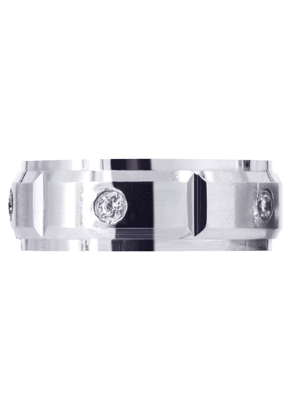 Diamond Mens Wedding Band | 0.3 Carats | Satin Finish (Braylen)